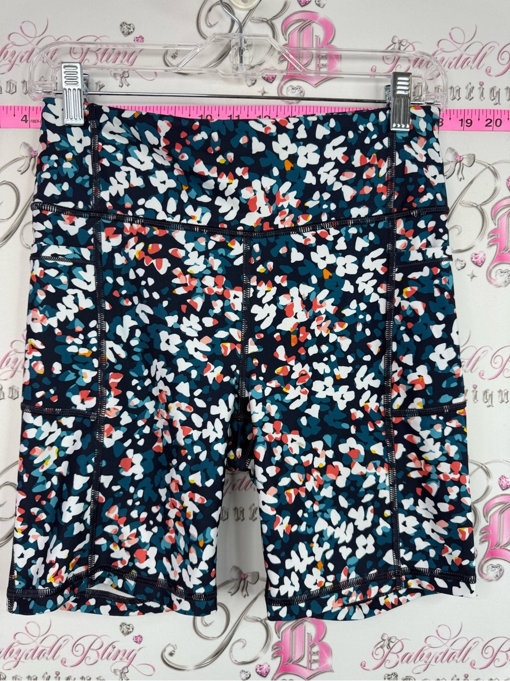 GAP blackout shorts long style Women's Navy Floral Print Bike Shorts